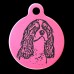 Cavalier King Charles Spaniel Style A Engraved 31mm Large Round Pet Dog ID Tag